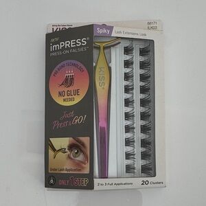 imPRESS Spiky Press-On Lashwith Metallic Ombre Tweezer - Black ILK03